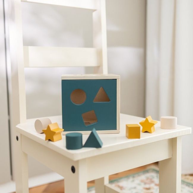 Cub de activitati, Petite&Mars, Gravity Wood of Mars, Cu 12 piese, 12 luni+, Multicolor BYN610730