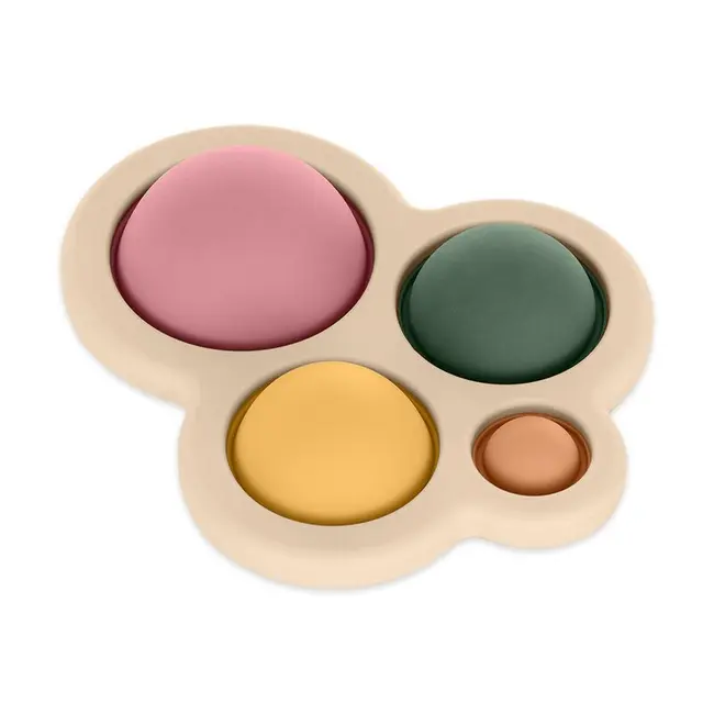 Jucarie senzoriala, Petite&Mars, Chill out, Din silicon, 11 cm, 6 luni+, Roz BYN605820