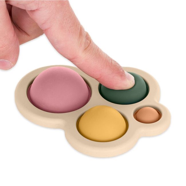 Jucarie senzoriala, Petite&Mars, Chill out, Din silicon, 11 cm, 6 luni+, Roz BYN605820