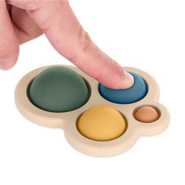 Jucarie senzoriala, Petite&Mars, Chill out, Din silicon, 11 cm, 6 luni+, Verde BYN605817