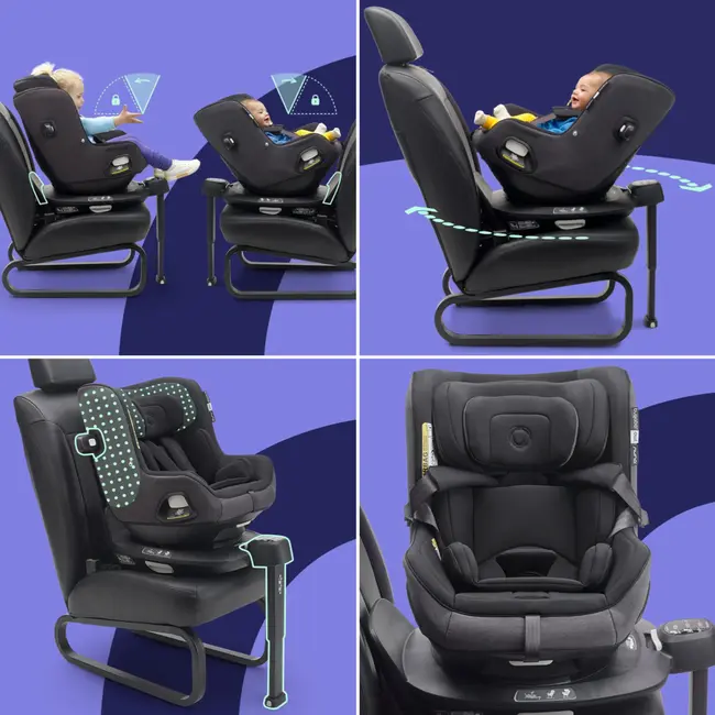 Scaun auto rotativ Bugaboo Owl Black ERFBG400004001