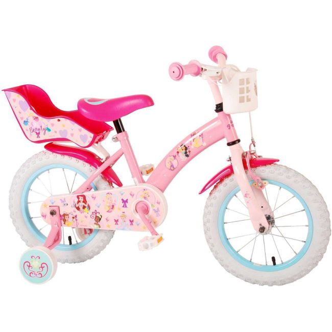 Bicicleta pentru copii - Disney Princess - Fete - 14 inch - Roz - Doua frane de mana Volare VLR21409-CH-IT BBJVLR21409-CH-IT_Roz