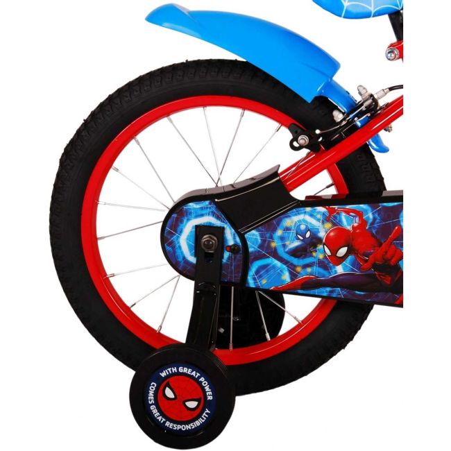 Bicicleta pentru copii - Ultimate Spider-Man - Baieti - 16 inch - Albastru-Rosu - Doua frane de mana Volare VLR21638-SAFW BBJVLR21638-SAFW_Albastru/Rosu