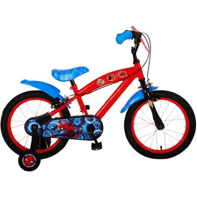 Bicicleta pentru copii - Ultimate Spider-Man - Baieti - 16 inch - Albastru-Rosu - Doua frane de mana Volare VLR21638-SAFW BBJVLR21638-SAFW_Albastru/Rosu