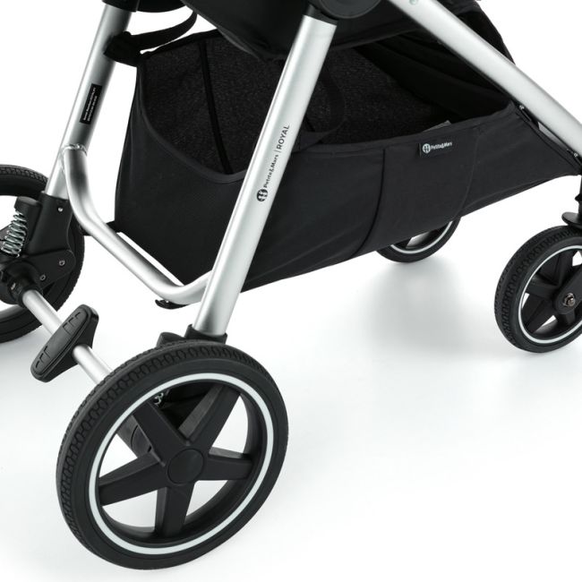 Carucior sport, Petite&Mars, Royal, Include husa pentru scaun, husa pentru picioare, geanta pentru scutece si capotina extensibila, Cu fereastra, Impermeabila, Cu SPF 50, Aluminiu, 0-22 kg, 111 x 57 x 86 cm, Ocean Blue BYN466500+566830