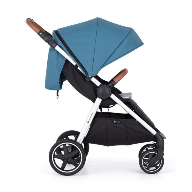 Carucior sport, Petite&Mars, Royal, Include husa pentru scaun, husa pentru picioare, geanta pentru scutece si capotina extensibila, Cu fereastra, Impermeabila, Cu SPF 50, Aluminiu, 0-22 kg, 111 x 57 x 86 cm, Ocean Blue BYN466500+566830