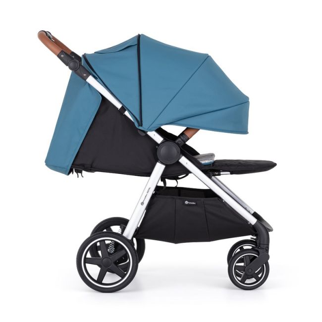 Carucior sport, Petite&Mars, Royal, Include husa pentru scaun, husa pentru picioare, geanta pentru scutece si capotina extensibila, Cu fereastra, Impermeabila, Cu SPF 50, Aluminiu, 0-22 kg, 111 x 57 x 86 cm, Ocean Blue BYN466500+566830
