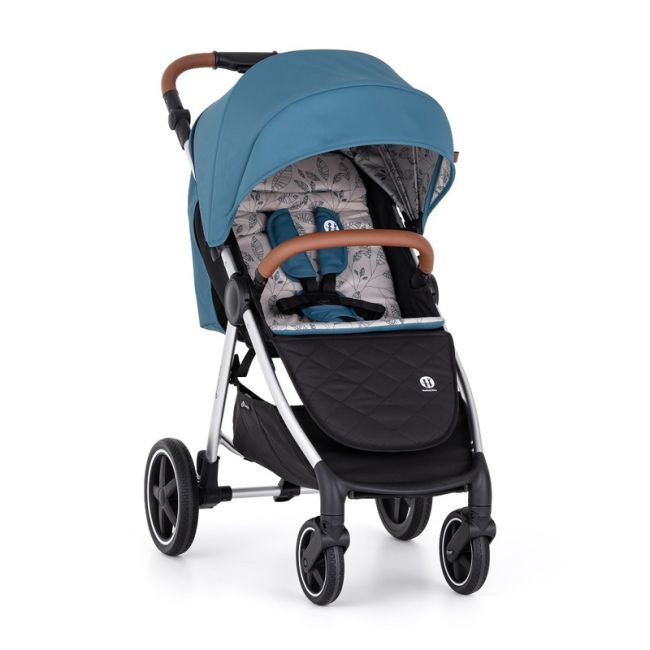 Carucior sport, Petite&Mars, Royal, Include husa pentru scaun, husa pentru picioare, geanta pentru scutece si capotina extensibila, Cu fereastra, Impermeabila, Cu SPF 50, Aluminiu, 0-22 kg, 111 x 57 x 86 cm, Ocean Blue BYN466500+566830