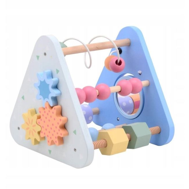Centru de activitati, Joueco, Triunghi, Cu numaratoare, Cu sortator, 12 luni+, Multicolor BYN80153