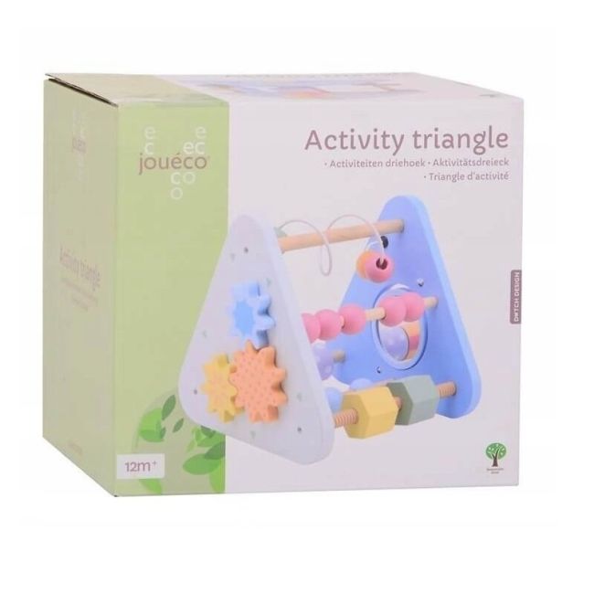 Centru de activitati, Joueco, Triunghi, Cu numaratoare, Cu sortator, 12 luni+, Multicolor BYN80153
