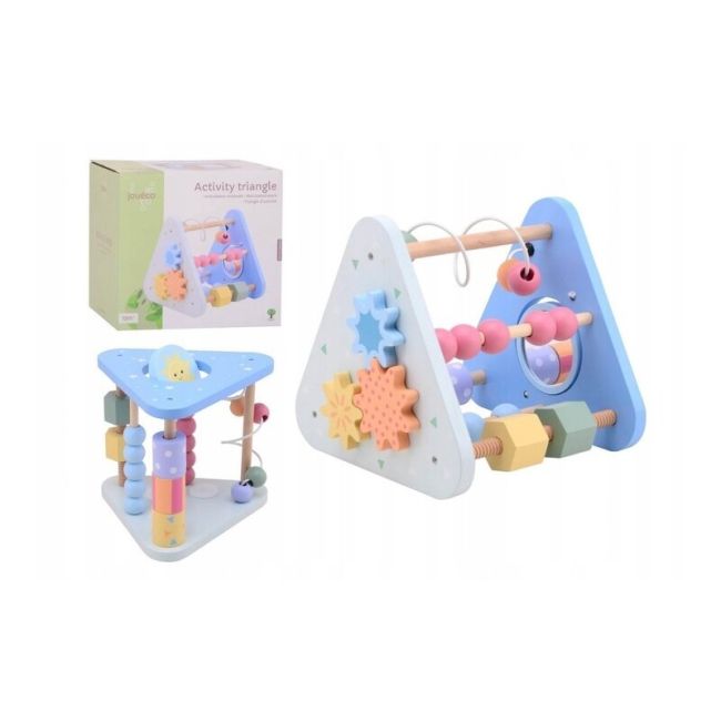 Centru de activitati, Joueco, Triunghi, Cu numaratoare, Cu sortator, 12 luni+, Multicolor BYN80153