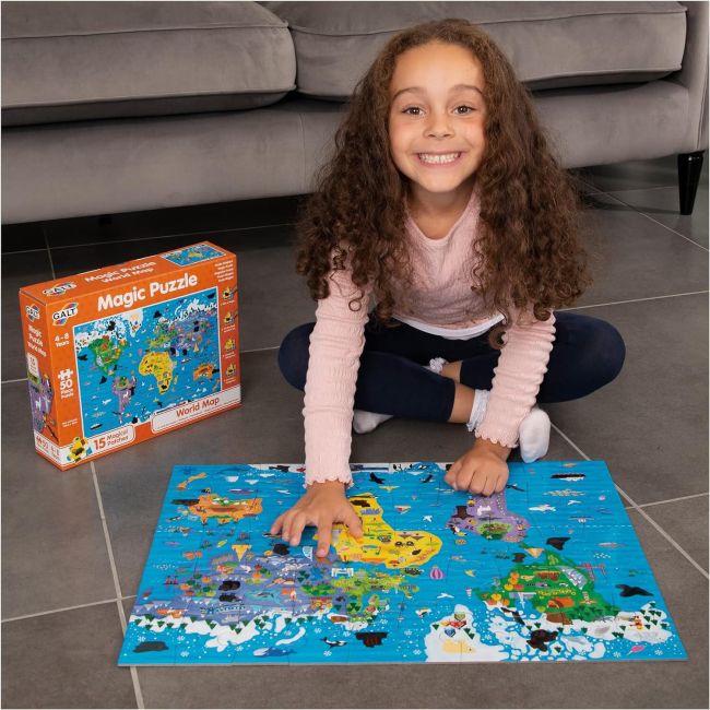 Magic puzzle - harta lumii ( 50 piese)