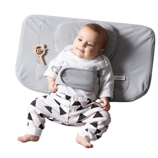 Set 3 perne ergonomice, BBluv, Ergo, Pentru cap, gat si trunchi, 8 functii, Inclinare 12 grade, Cu husa detasabila si lavabila, 0 luni+, Grey BYNBBL-B0167