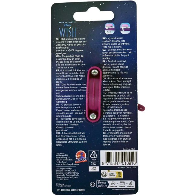 Sonerie bicicleta Disney Wish Volare VLR1091 BBJVLR1091_Mov