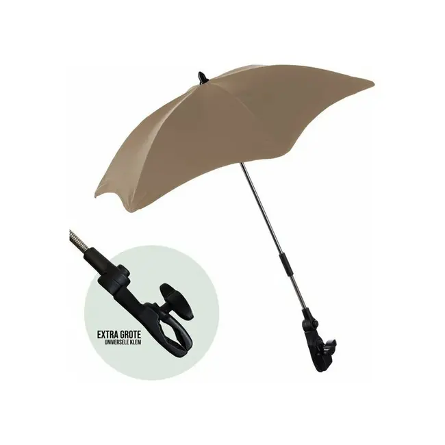 Umbrela carucior, FreeON, Universala, Din material impermeabil, Cu filtru UPF 50+, Anti-UV, Brown BYN81804