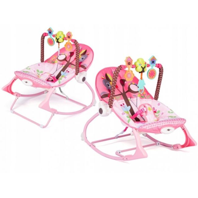 Balansoar 3 in 1 cu vibratii ricokids 7303, roz edeedi7303