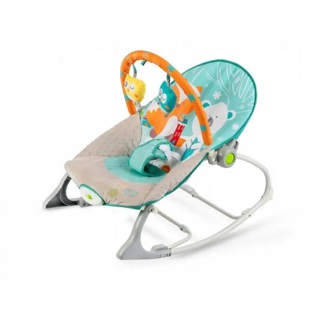 Balansoar cu vibratii, vulpita si ursul, ricokids 7309 - turcoaz edeedi7309