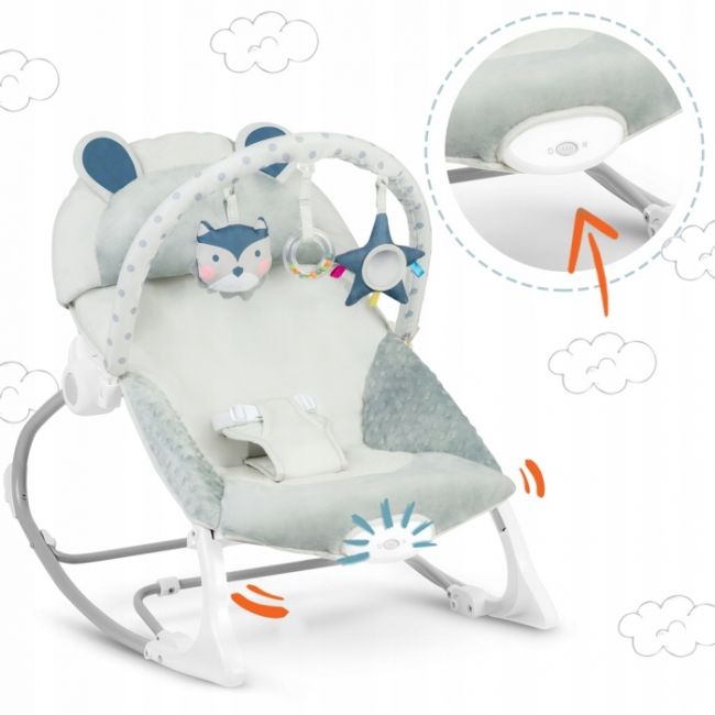 Balansoar cu vibratii ricokids 7308 - gri edeedi7308