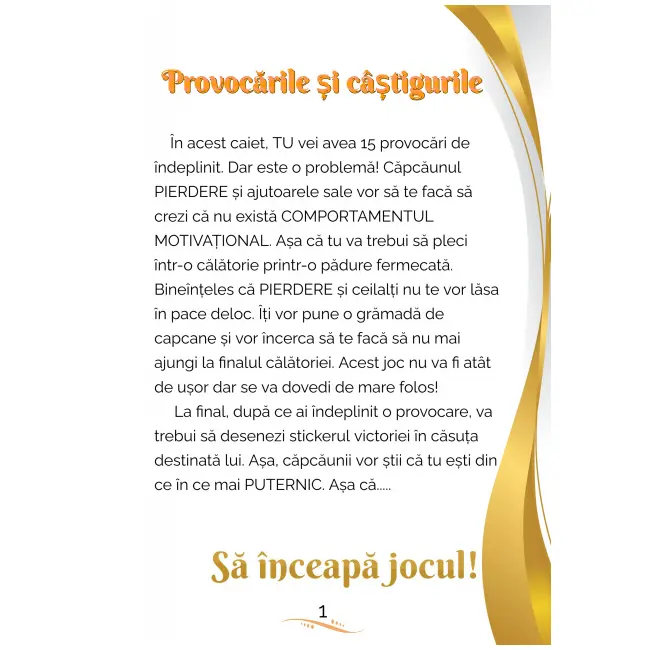 Caiet motivațional pentru copii - 15 provocări care să te conducă spre succes dc37