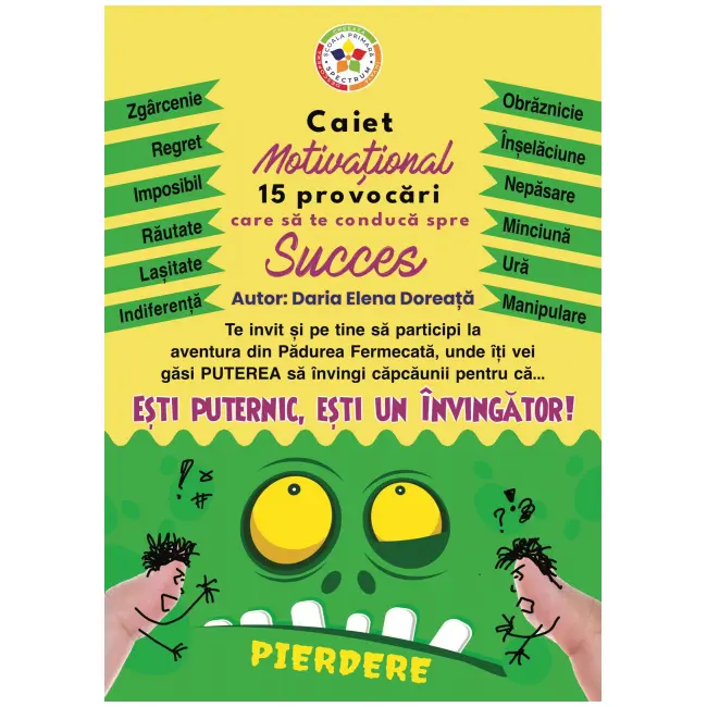 Caiet motivațional pentru copii - 15 provocări care să te conducă spre succes dc37