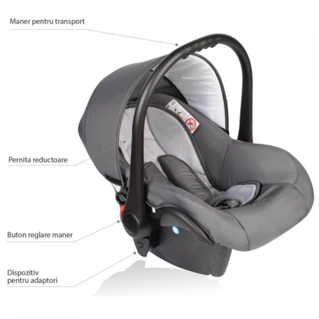 Carucior vessanti crooner 3 in 1 - blue/gray edeedi3in1bb-224blue