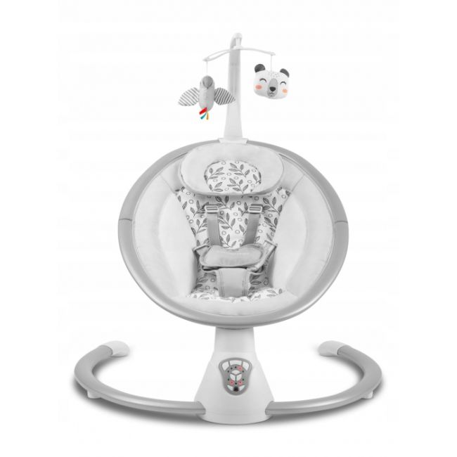 Leagan electric cu vibratii, muzica si jucarii ricokids 705000, gri edeedi705000