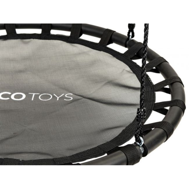 Leagan pentru copii rotund, tip cuib de barza, suspendat, 100 cm, ecotoys mir6300 - negru edeedimir6300