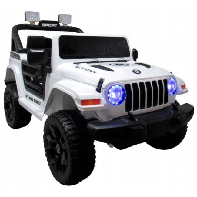 Masinuta electrica cu telecomanda cu baterii si functie de balansare jeep x10 ts-159 r-sport - alb edeedits-159alb