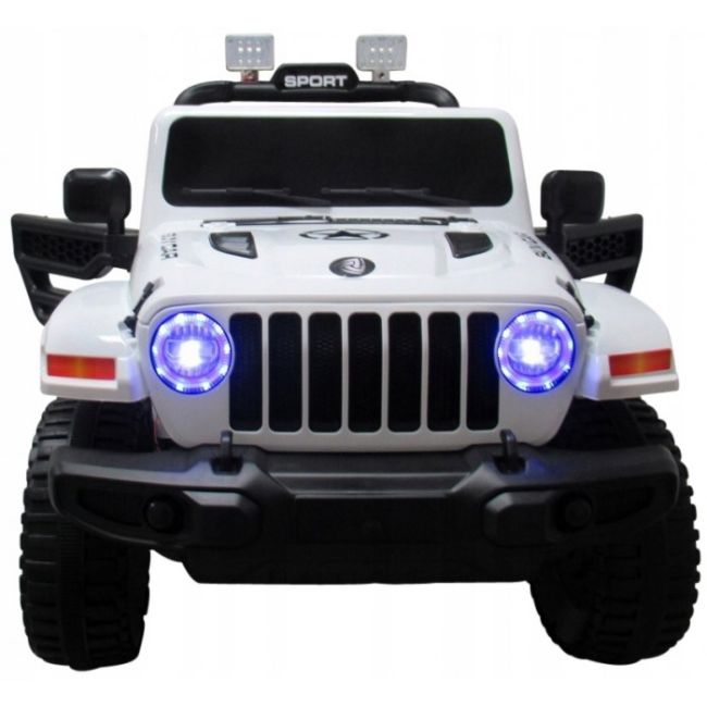 Masinuta electrica cu telecomanda cu baterii si functie de balansare jeep x10 ts-159 r-sport - alb edeedits-159alb