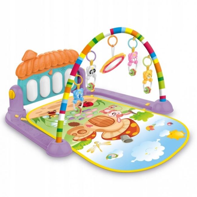 Salteluta de joaca xxl, pian cu 9 melodii si 5 jucarii ricokids 7315, multicolora edeedi7315