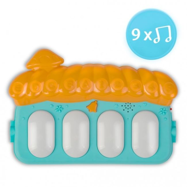 Salteluta de joaca xxl, pian cu 9 melodii si 5 jucarii ricokids 7315, multicolora edeedi7315