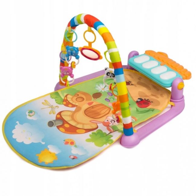 Salteluta de joaca xxl, pian cu 9 melodii si 5 jucarii ricokids 7315, multicolora edeedi7315