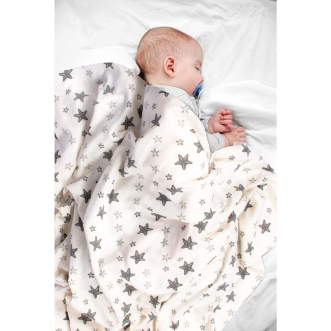 Scutec muselina Stars bumbac organic 100x100 cm SeviBebe BBKSEV_362-73
