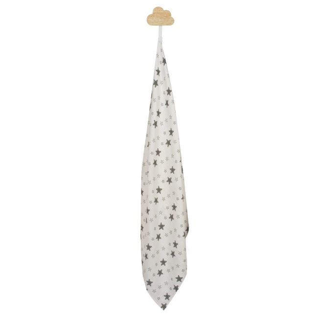 Set 2 museline din bumbac organic 70x55cm Grey Stars Sevibebe BBKSEV_303-73