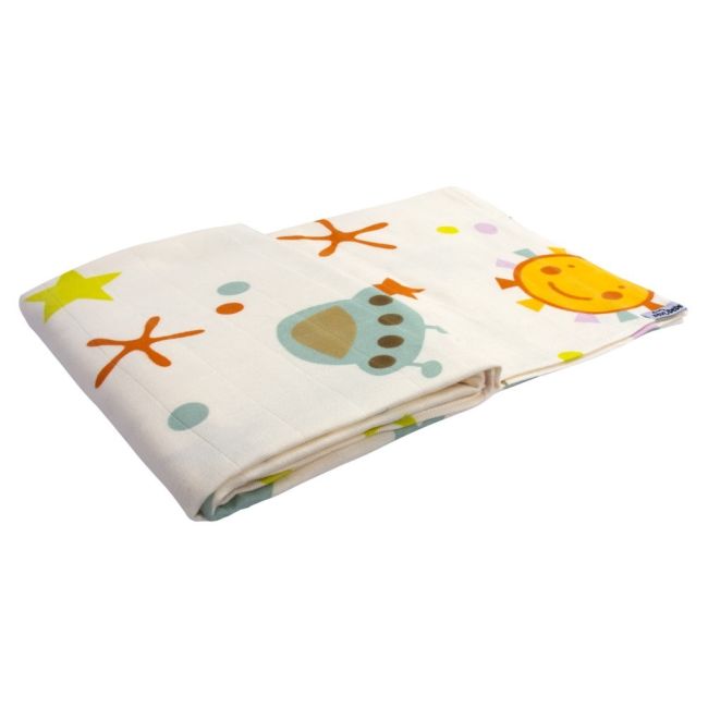 Set 2 museline din bumbac organic 70x55cm Space Sevibebe BBKSEV_303-61