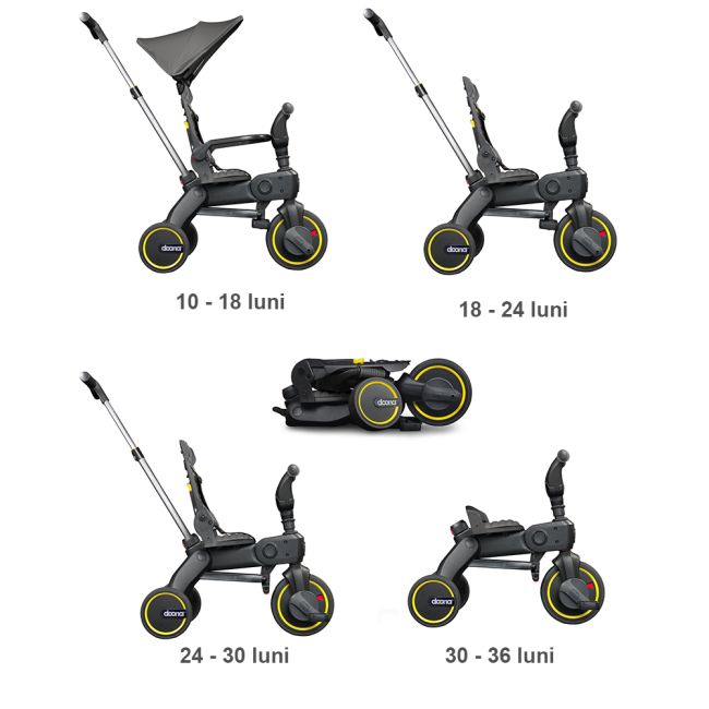 Tricicleta Doona Liki Trike S1 Grey Hound ERFSP510-99-030-041