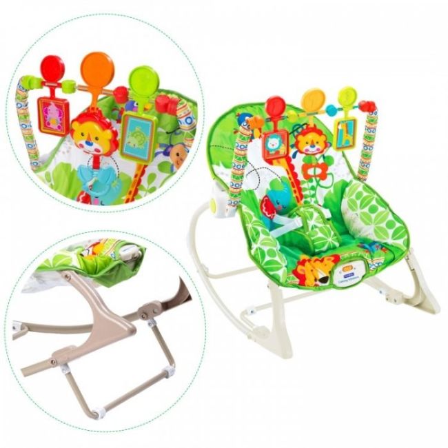 Balansoar cu vibratii 3 in 1 ecotoys 8616 - jungla edeedi8616