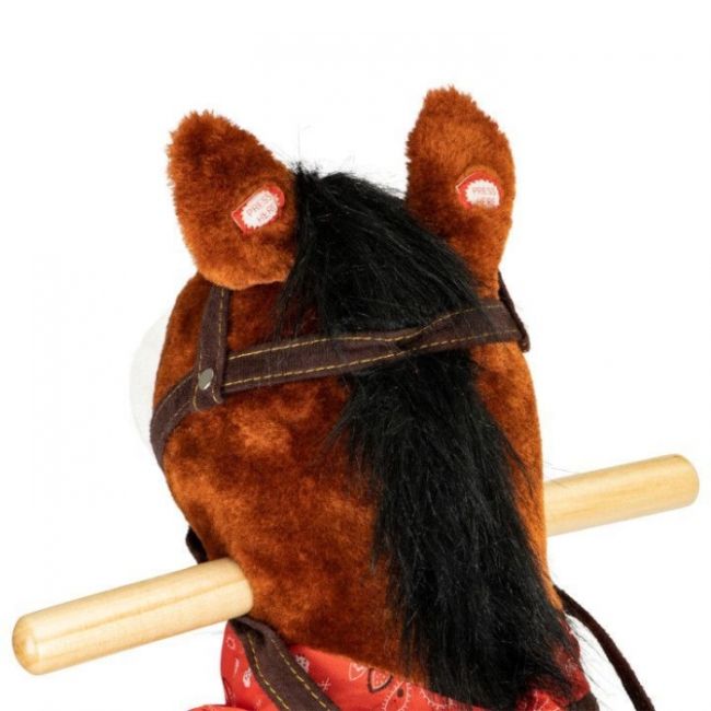 Calut balansoar cu sunete si coada in miscare ecotoys xl-106 - ciocolatiu edeedixl-106chocolate