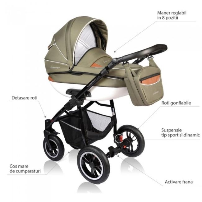 Carucior vessanti crooner 2 in 1 - petrol edeedibb-213petrol