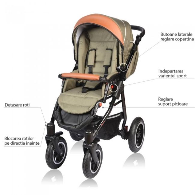 Carucior vessanti crooner 2 in 1 - petrol edeedibb-213petrol
