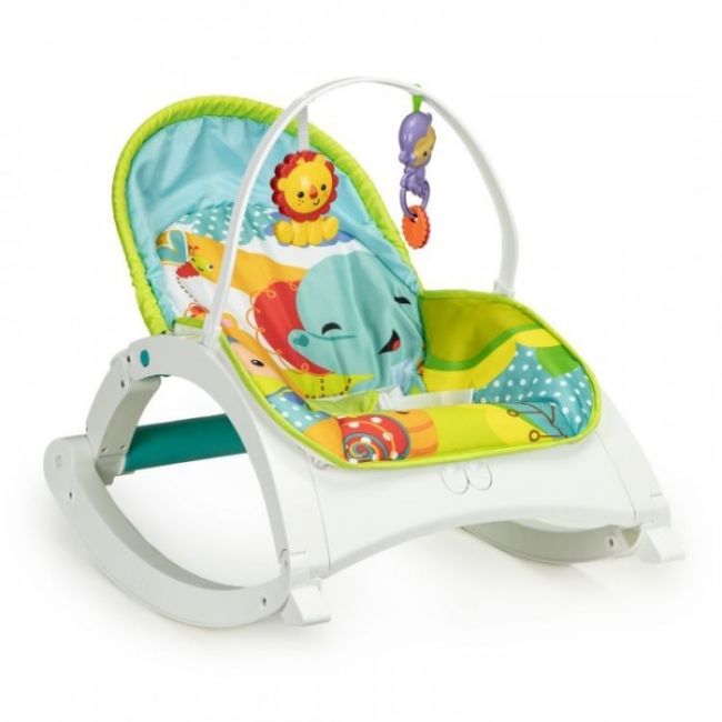 Fotoliu balansoar 3 in 1 cu vibratii ecotoys 88954 - jungla edeedi88954