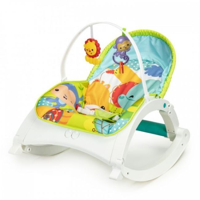 Fotoliu balansoar 3 in 1 cu vibratii ecotoys 88954 - jungla edeedi88954