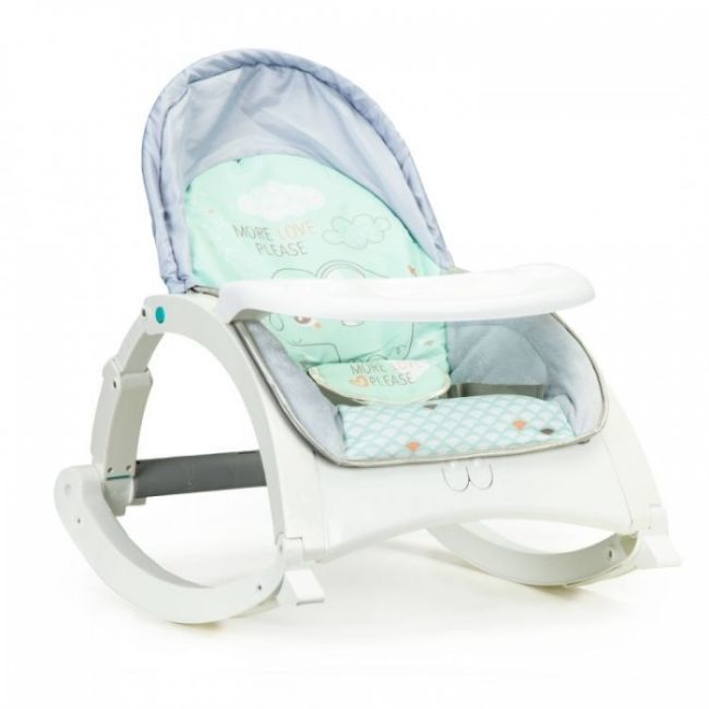 Fotoliu balansoar 3 in 1 cu vibratii si tava ecotoys 27231 - elefant edeedi27231