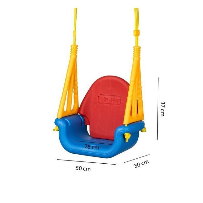 Leagan convertibil 3 în 1 ecotoys - albastru cu rosu edesw-0101