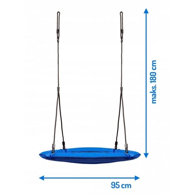 Leagan tip cuib pentru copii xxl, 95 cm, 150 kg, neo-sport 1000, albastru edeedi1000