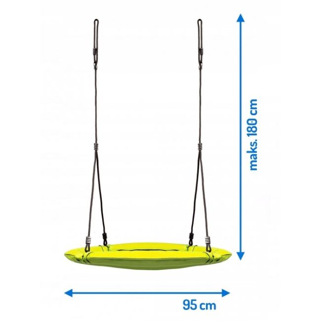 Leagan tip cuib pentru copii xxl, 95 cm, 150 kg, neo-sport 1003, galben edeedi1003