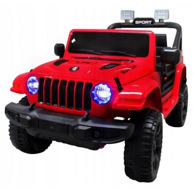 Masinuta electrica cu telecomanda cu baterii si functie de balansare jeep x10 ts-159 r-sport - rosu edeedits-159rosu