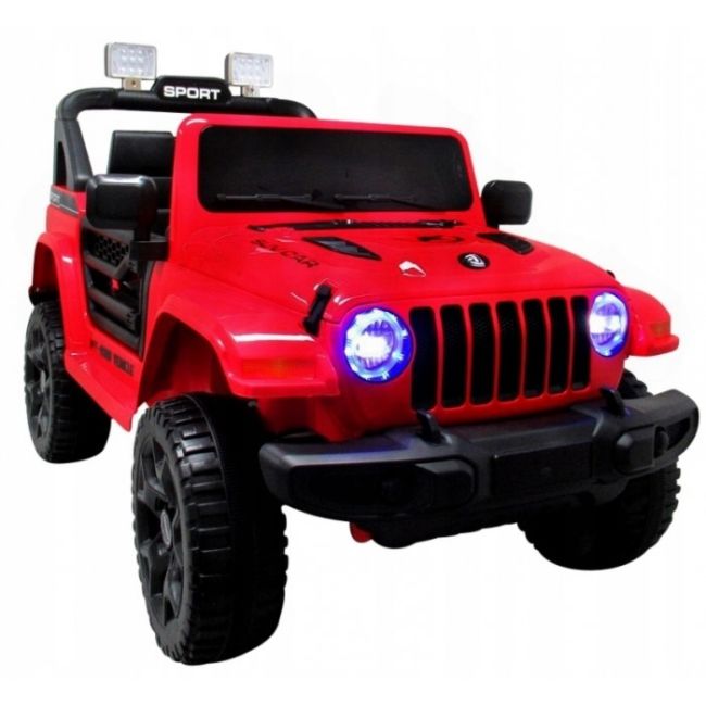 Masinuta electrica cu telecomanda cu baterii si functie de balansare jeep x10 ts-159 r-sport - rosu edeedits-159rosu