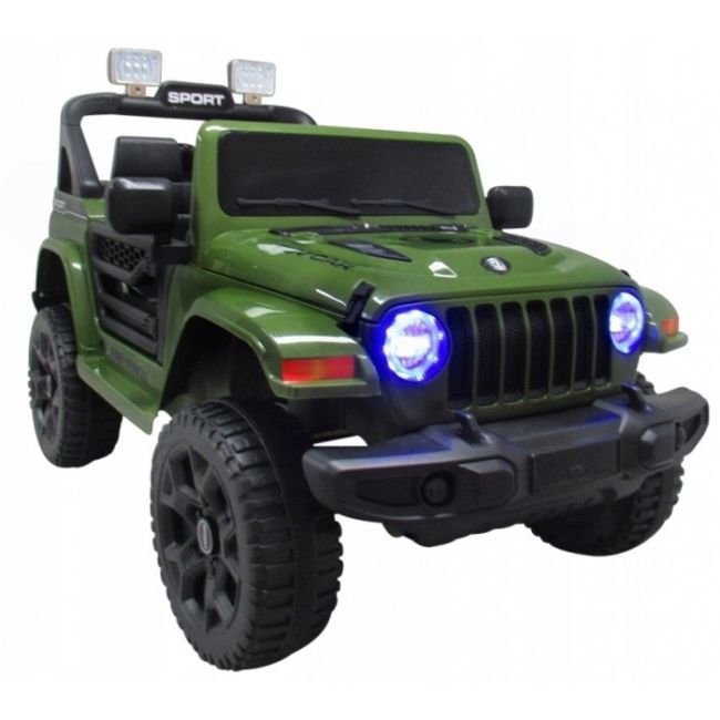 Masinuta electrica cu telecomanda cu baterii si functie de balansare jeep x10 ts-159 r-sport - verde edeedits-159verde