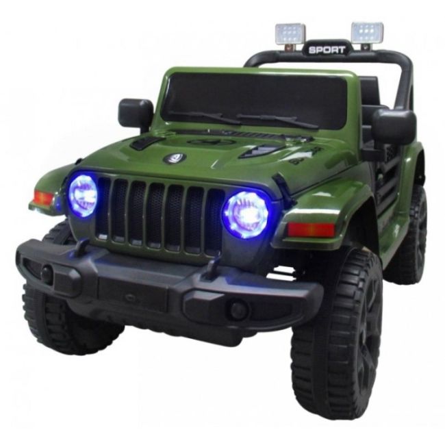 Masinuta electrica cu telecomanda cu baterii si functie de balansare jeep x10 ts-159 r-sport - verde edeedits-159verde